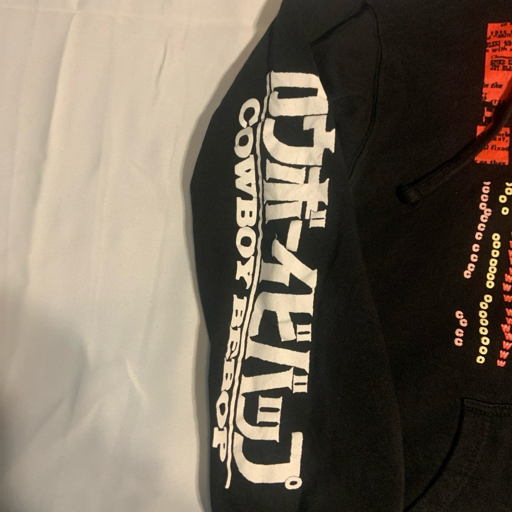Anime Cowoy Bebop Black Hoodie with Red, Blue, and Yellow Graphics - Picture 2 of 9